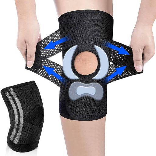 【2025新登場】膝サポータースポーツV型ベルト膝蓋骨ケア膝サポーターひざ専用薄手半月板サポーター膝..