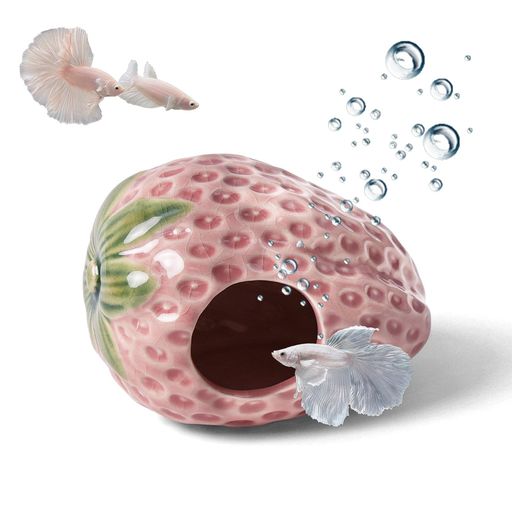 アクアリウム水槽飾りオブジェ家小屋イチゴハウス隠れ家シェルターおしゃれ模型置物オーナメント