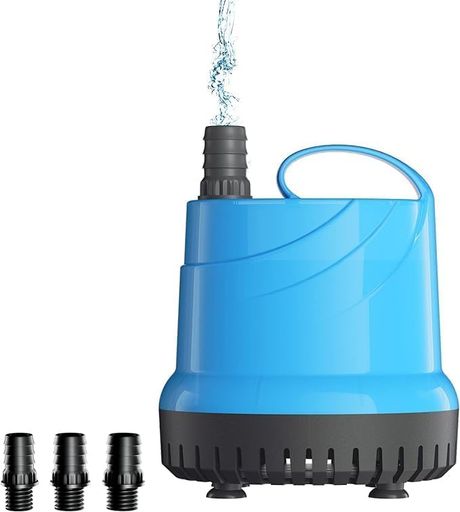 YOKEKON水中ポンプ100v底部入水式循環ポンプ最大吐出量1500L/h揚程1.5m40W省エネ低騒音水槽ウォーター..