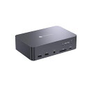 AVACCESSUSB-C12IN1ドッキングステーションの2入力2出力KVM切替器|2台のラップトップ用、4Kデュアルモニター対応、各ートPC60W充電、1Gイーサネット付き、EDIDエミュレーション機能搭載