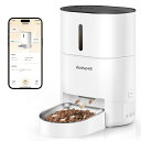 DUDUPETDU4L-WA自動給餌器猫アプリ操作タイマー機能音声録音4L容量2WAY給電手動給餌自動餌やり機ステンレス皿操作簡単お手入れ簡単1日10食ホワイト