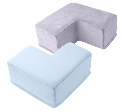 エムシーシー(MCC)クッション2個組2層構造(低反発かため)座布団厚めベロア調(カッコいいクッション2色セット)スツールミニライトブルー/パープルY0036(LB/PU)