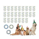 GLIDESMOOTH犬用使い捨てフットカバー防水ポープロテクター屋内外用ノンスリップ犬靴中型5セット20個