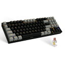 E元素メカニカルゲーミングキーボード89キー赤軸青軸茶軸USB有線接続黄色LEDバックライトナンバーパッド付きWINDOWS/MAC/PS4に対応のゲーム/オフ...