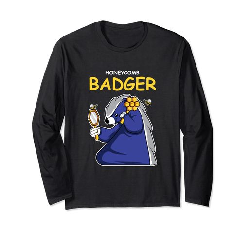 ハニカムアナグマ養蜂家長袖Tシャツ ハニカムアナグマ養蜂家長袖Tシャツ