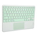 ワイヤレスキーボードウルトラスリムBLUETOOTHキーボードタッチパッド付きANDROID、WINOWS、OSX用、スマートフォン、タブレット、ラップトップ用サイレントワイヤレスBLUETOOTHキーボード(緑)