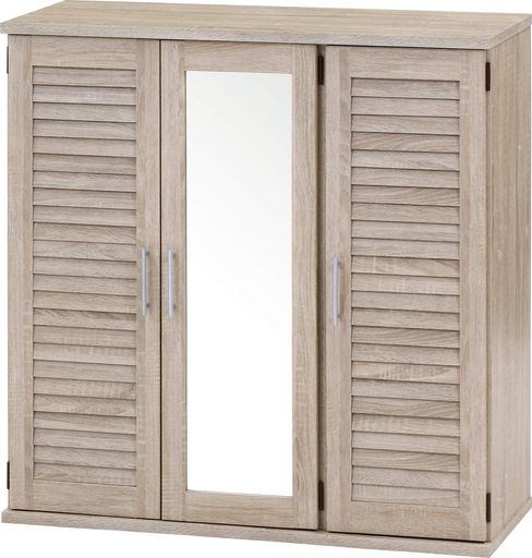 不二貿易下駄箱シューズボックス4段幅90x奥行34.5x高さ93cmホワイトオークミラー付きルーバータイプ可..