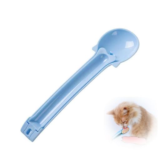 チュールスプーン猫用ポータブル餌やり給餌器片手で操作可能洗浄しやすいキャットストリップフィーダー..