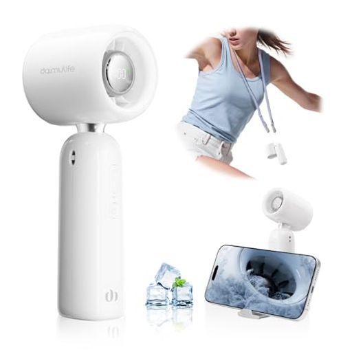 ハンディファンdaimulife【2025超軽量設計170g最大風速9.6m/s】携帯扇風機ハンディ1-100段階風量調節小..