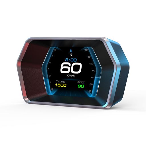 P17obd2マルチメーターHUDヘッドアップディスプレイ、OBD2+GPSモードスピードメーター、故障診断付き、..