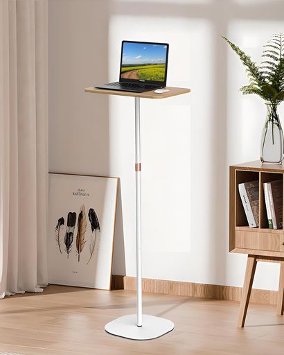 seacallスタンディングデスク昇降式デスクサイドテーブル47cm~120cm自由に高さ調節可能テーブルハイテ..