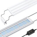 FEDOURフルスペクトル水槽照明LEDライト:タイマー付き30cm40cm60cmの高輝度水槽ライト、伸縮可能なブラケット付き、水草育成/アクアリウム照明用ランプ