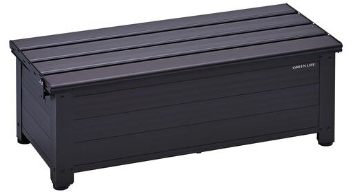 グリーンライフ(GREENLIFE)物置ベンチサビにくいアルミ製長物収納軽い雨水侵入防止アジャスター付き収..