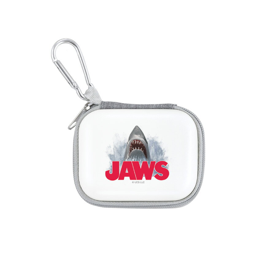【公式】JAWS ガジェットポーチSS ジョーズ マルチガジェットポーチ ガジェットポーチ レッド ブルー ホワイト サメ 鮫 小物入れ 小物ケース ポーチ ケース イヤホンケース ケーブルケース カラビナ付き かっこいい 映画 チャック ファスナー 全開き gourmandise-10011749 グルマンディーズ楽天市場店 サンプル画像2