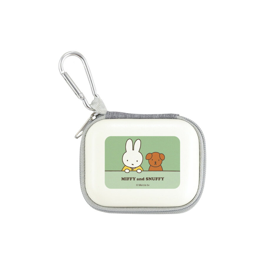 【公式】ミッフィー MIFFY and SNUFFY ガジェットポーチSS マルチポーチ マルチケース 小物ポーチ 小物入れ イヤホンケース ケーブルケース コードケース ケーブルバッグ カラビナ付き 白 ホワイト 緑 グリーン スナッフィー かわいい 可愛い キャラクター グッズ プレゼント gourmandise-10010665 グルマンディーズ楽天市場店 サンプル画像2