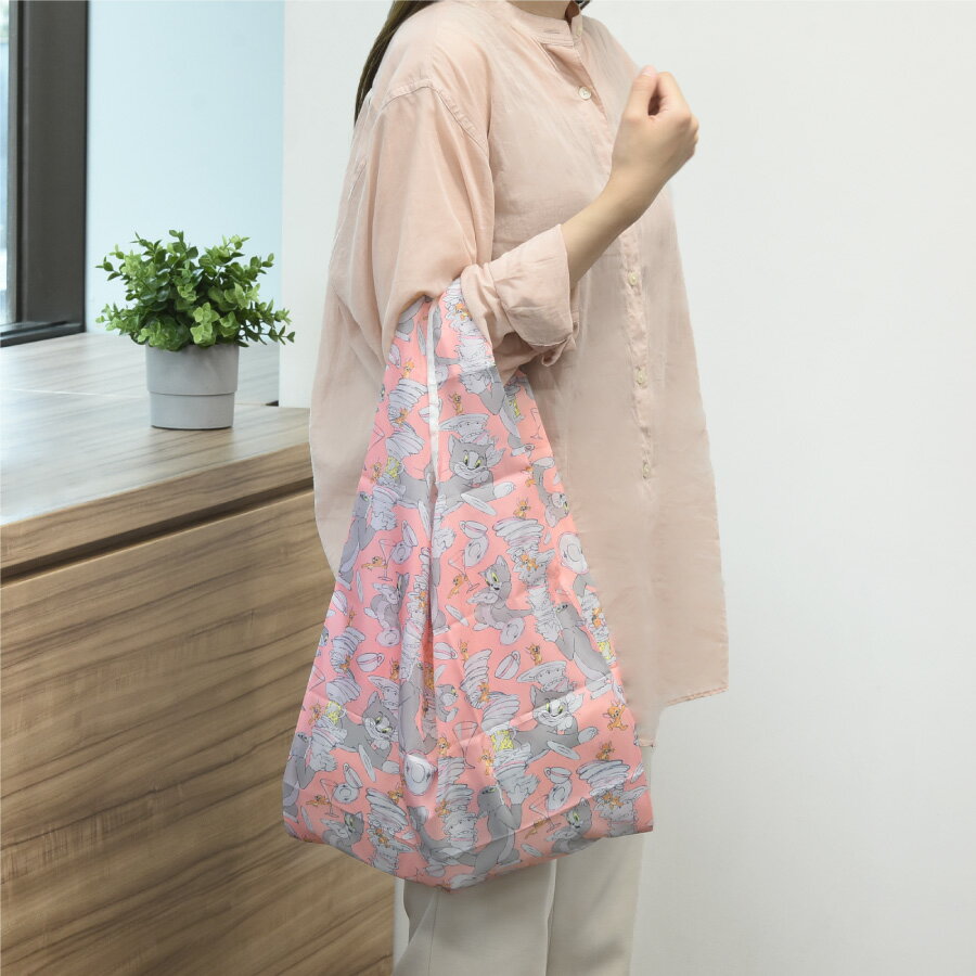 【公式】トムとジェリー エコバッグ TOM and JERRY トートバッグ トム ジェリー 折りたたみ コンパクト エコバック ショッピングバッグ 買い物バッグ 買い物袋 レジ袋 大容量 ピンク おしゃれ かわいい ギフト プレゼントのサムネイル