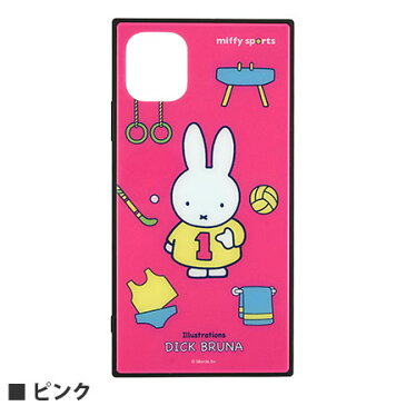 ミッフィー miffy sports iPhone11/XR対応スクエアガラスケース