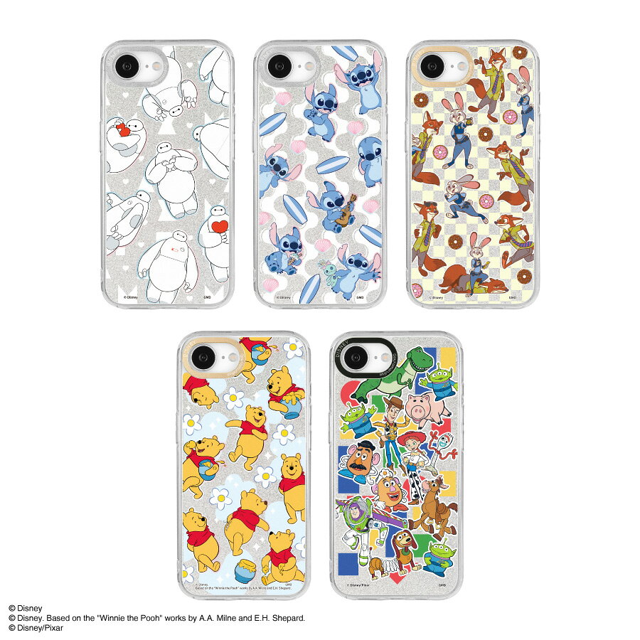 【公式】ディズニーキャラクター、ピクサーキャラクター ／ Camera Frame iPhone 16e 対応 ケース スティッチ ニック ジュディ プーさん ウッディ バズ Mrポテトヘッド スリンキー フォーキー ディズニー Disney ピクサー Pixar カメラフレームケース カバー