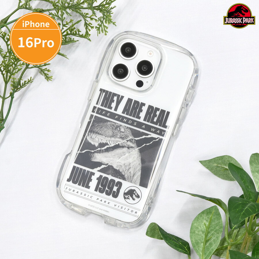 【公式】JURASSIC PARK iPhone16 Pro 対応 クリスタルクリアケース ジュラシック・ワールド ジュラシック・パーク ケース カバー iPhone16 Pro スマホケース スマホカバー ブラック クリア 透明 ソフトケース クリアカバー アイフォン16 プロ 映画