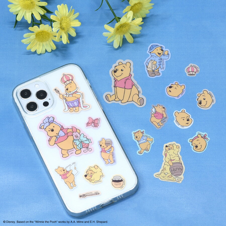 【公式】 ディズニーキャラクター ／ モバイルステッカー シール プーさん ピグレット ファニーフェイス スマホアクセサリ デコレーション スマートフォン タブレット iPhone アイフォン android アンドロイド 可愛い ディズニー くまのプーさん グッズのサムネイル