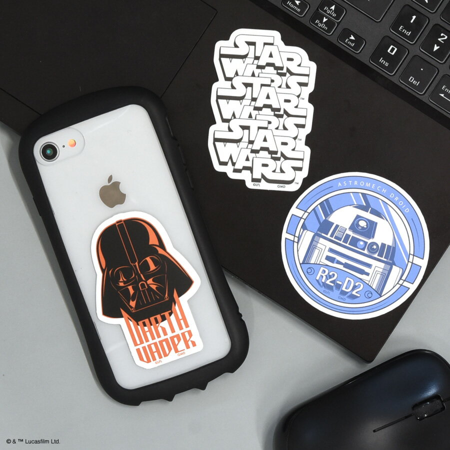 【公式】 STAR WARS ／ モバイルステッカー シール ダースベイダー ダース ヴェイダー R2-D2 R2D2 スマホアクセサリ デコレーション スマートフォン タブレット iPhone アイフォン android アンドロイド おしゃれ 映画 ディズニー スターウォーズ グッズ