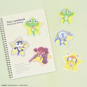 【公式】ケロロ軍曹 キャラスタムステッカー シール ステッカー デコレーション スマホアクセサリ タブレット iPhone アイフォン ipad 耐水 タママ二等兵 ギロロ伍長 クルル曹長 ドロロ兵長 ケロロ小隊 吉崎観音 バンダイ グッズ