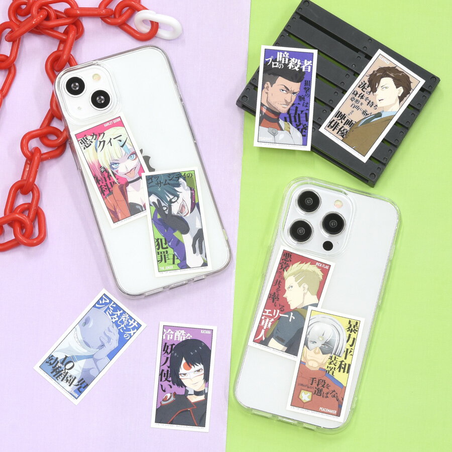 【公式】異世界スーサイド・スクワッド モバイルステッカー DC スースク アメコミ スマホ シール スマホ デコレーション スマホ用 タブレット iPhone ipad 耐水 ミニサイズ ハーレイクイン ジョーカー ピースメイカー キングシャーク デッドショット