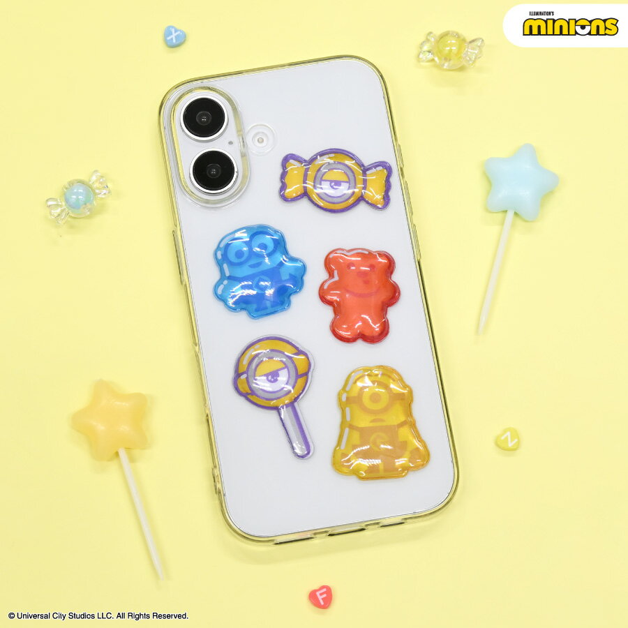 【公式】2026年2月下旬発売予定　『怪盗グルー／ミニオンズ』シリーズ bubble pop バブルポップ 怪盗グルー ミニオン シール ステッカー ドロップシール ぷっくりシール ぷくぷく ボンボン シール交換 立体シール 3Dシール 3Dステッカー スマートフォン モバイルグッズ