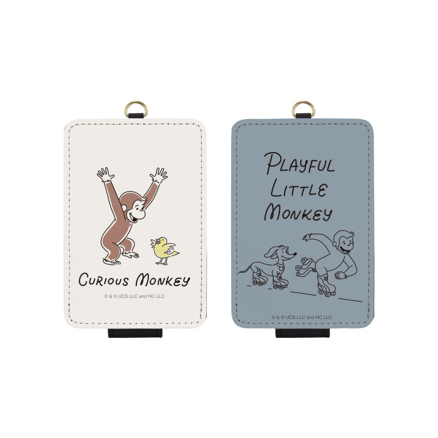 【公式】おさるのジョージ ICカードケース パスケース ICカードホルダー 定期入れ 電子マネー 通勤 通..