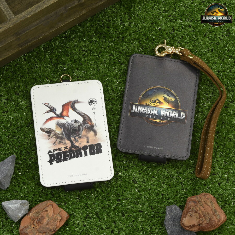 【公式】ジュラシック・ワールド ICカードケース ジュラシック・パーク ICカードケース パスケース ICカードホルダー 定期入れ 電子マネー 通勤 通学 交通系電子マネー ブラック ホワイト ICOCA Suica 恐竜 映画 グッズ ストラップ プレゼント 誕生日 ギフト 贈り物 お祝い