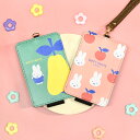ミッフィー MIFFY FRUITS ICカードケース パスケース ICカードホルダー 定期入れ 電子マネー 通勤 通学 入学 交通系電子マネー レッド グリーン イエロー ホワイト りんご 洋なし うさぎ ウサギ ストラップ付き ボタン式 落下防止 かわいい キャラクター プレゼント 贈り物
