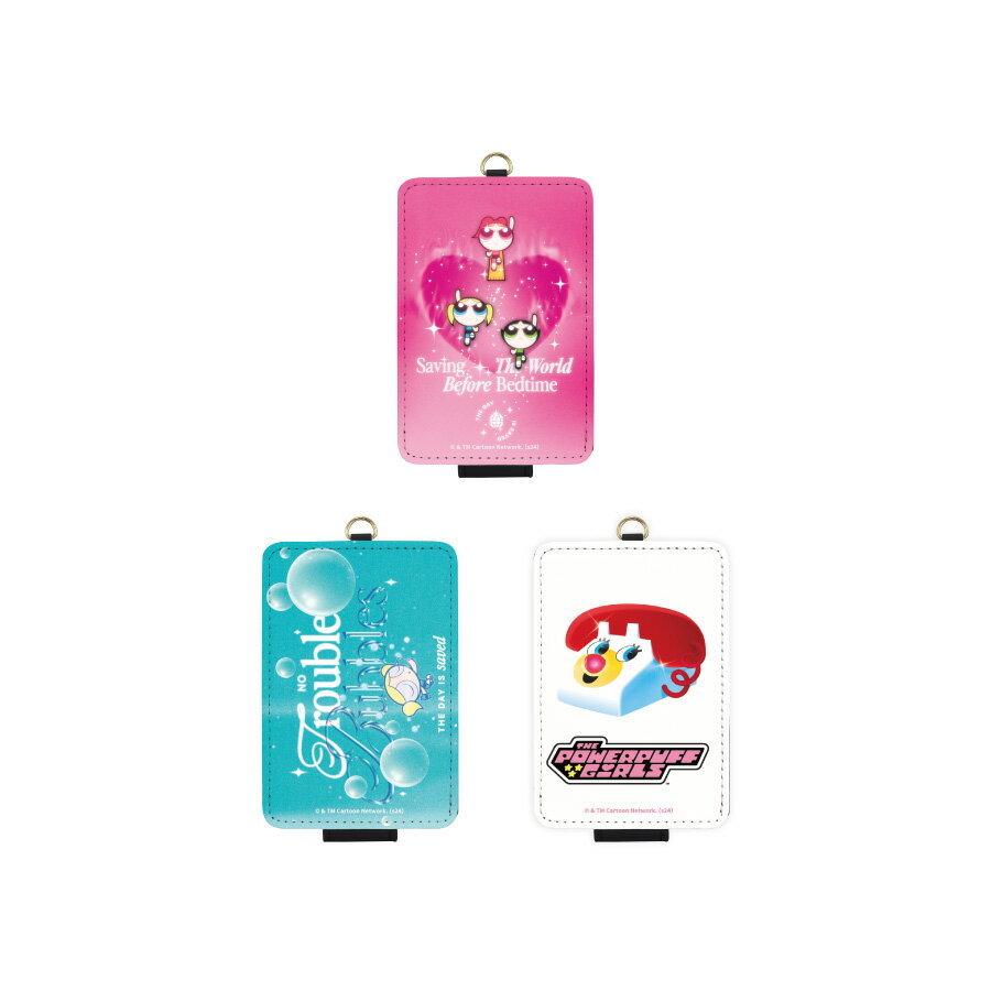 【公式】パワーパフ ガールズ ICカードケース パワパフ ブロッサム バブルス バターカップ カートゥーン ネットワーク パスケース ICカードホルダー 定期入れ 電子マネー 通勤 通学 交通系電子マネー Suica ICOCA PiTaPa キャラクター グッズ 可愛い ピンク ブルー ホワイト