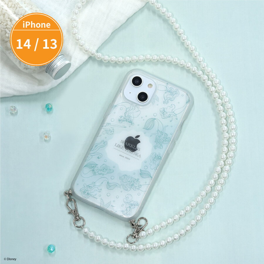 【公式】 ディズニーキャラクター ／ IIIIfit Loop_Pearl iPhone14 13 対応 ケース アリエル リトルマーメイド アイフォン iPhoneケース スマホケース クリア 透明 パール スマホショルダー ネックストラップ スマホグッズ アクセサリ おしゃれ グッズのサムネイル