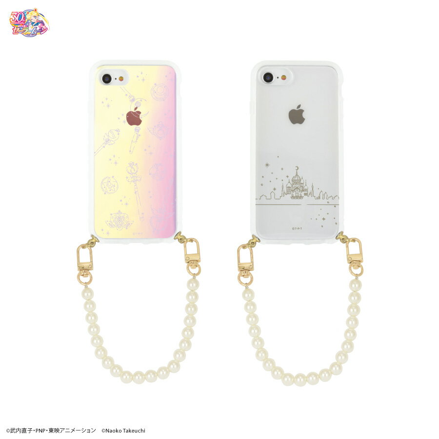 FIT 美少女戦士 セーラームーン IIIIfit Strap_Pearl iPhone SE (第3世代/第2世代) / 8 / 7 / 6s / 6 対応 ケース カバー iPhoneSE 第3世代 第2世代 iPhoneSE3 iPhoneSE2 iPhone8 スマホケース スマホカバー かわいい おしゃれ ムーンキャッスル ショルダー