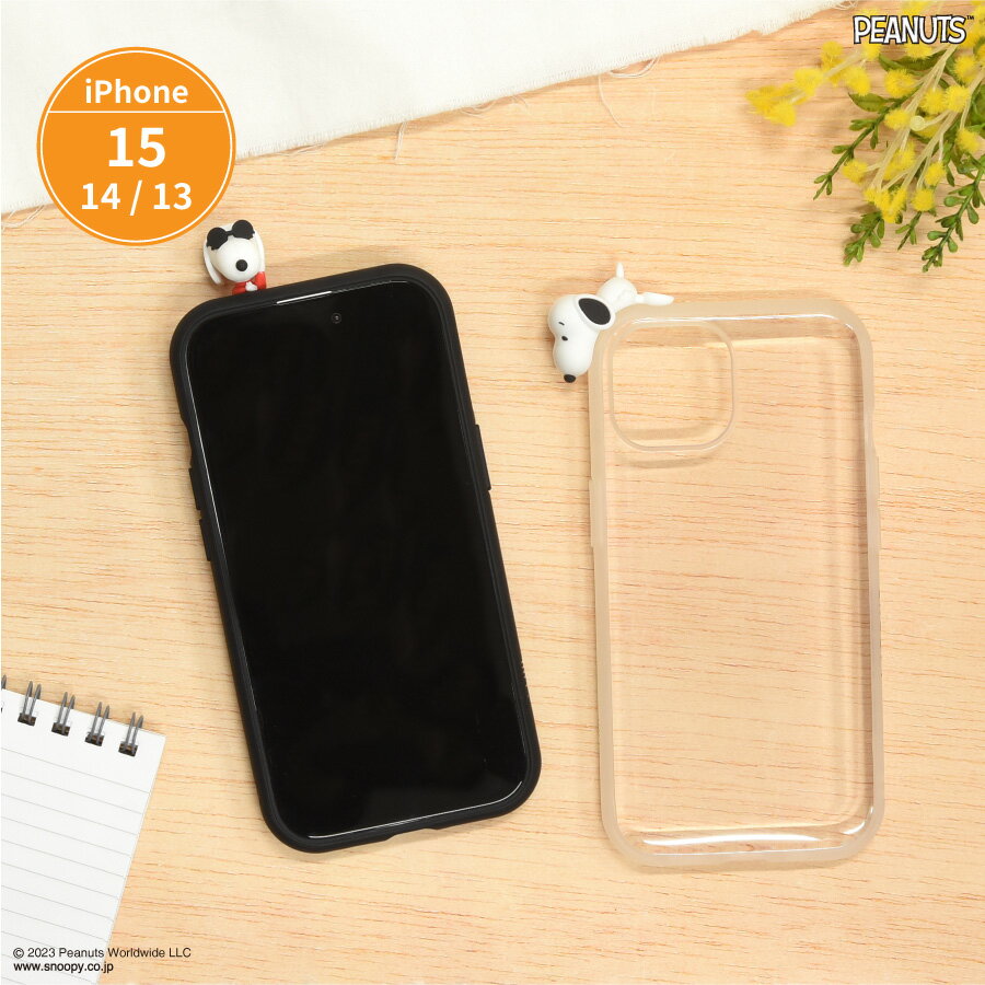 【公式】ピーナッツ フレーム IIIIfit Clear iPhone15 / 14 / 13 対応 ケース スヌーピー イーフィット..