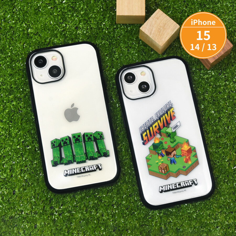 【ポイント10倍】【公式】Minecraft IIIIfit Clear iPhone15 14 13 対応 ケース マインクラフト iPhone15 iPhone14 iPhone13 アイフォン 15 アイフォン 14 アイフォン 13 スマホケース クリア …