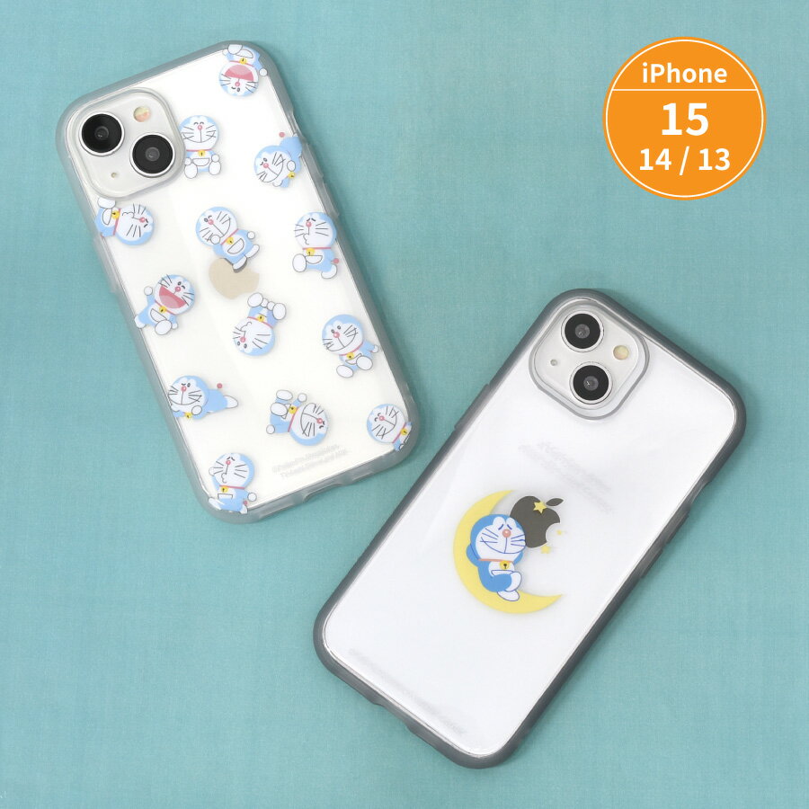【ポイント10倍】【公式】ドラえもん イーフィット IIIIfit iPhone15 iPhone14 iPhone13 ドラえもん 月 総柄 クリア 透明 透け感 イエロー ブルー イーフィット IIIIfit ケース カバー 保護 iPhone15 iPhone14 iPhone13 スマホケース スマホカバー キャラクター グッズのサムネイル