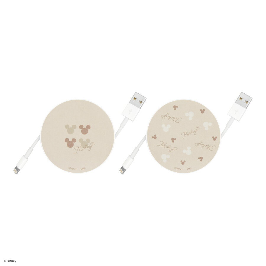 【公式】 ディズニーキャラクター / コードリールケース ミッキー ミッキーマウス みつまる ワンポイント 総柄 かわいい ケーブル コード 収納 コンパクト ...