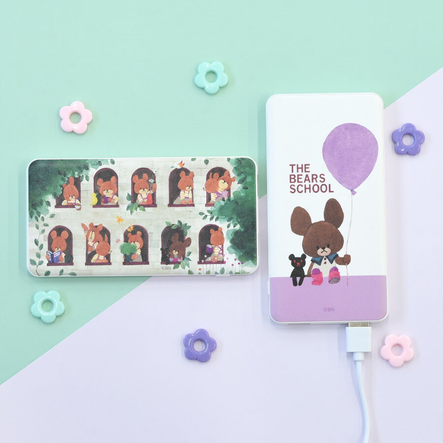 【公式】くまのがっこう USB / USB Type-C 4000mAh リチウムイオンポリマー充電器 2.1A モバイルバッテリー リチウム充電器 モバイルチャージャー リチウムチャージャー スマホ充電 パワーチャージャー モバイル充電器 タイプC TypeC コンパクト くまがく ジャッキー