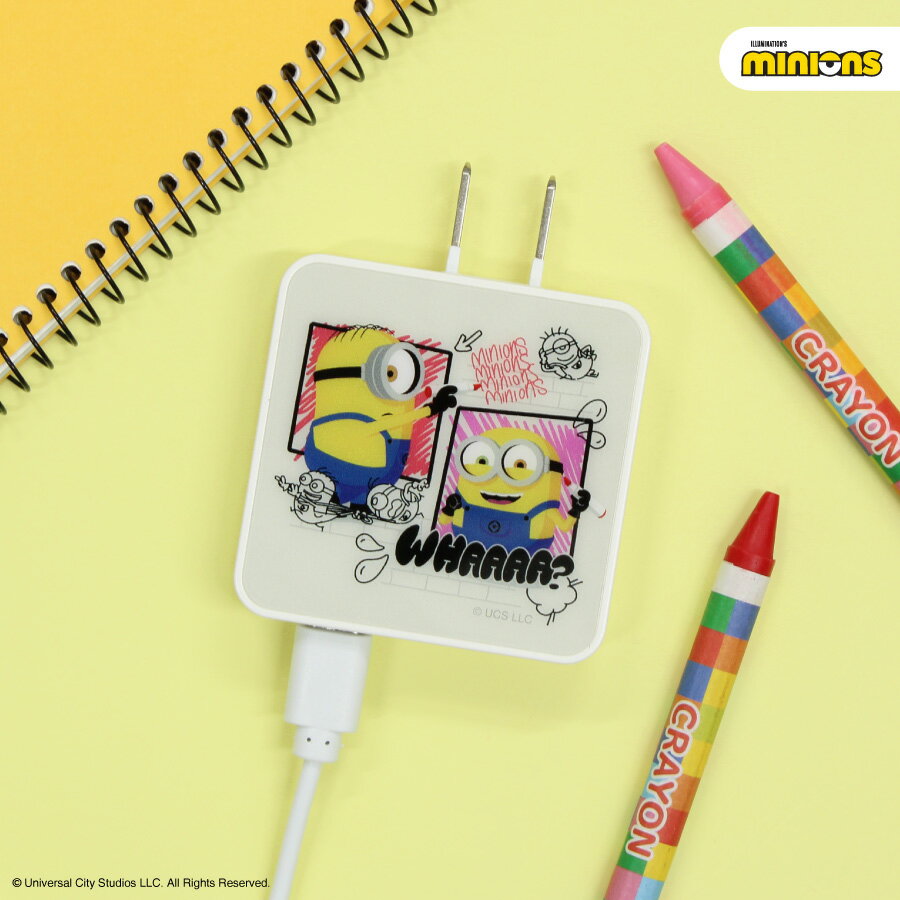 【公式】『怪盗グルー／ミニオンズ』シリーズ USB Type-C ACアダプタ AC充電器 ACプラグ Type-C タイプC コンセントアダプタ コンセント充電 スマホ充電 充電アダプタ iPhone Android AC充電器 急速 高速 同時充電 ボブ MINIONS