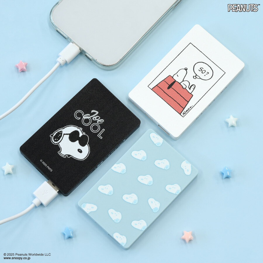 【公式】ピーナッツ スヌーピー Choi％ ジョークール モバイルバッテリー モバイル充電器 スマホ充電器 TypeC タイプC TypeA タイプA MicroUSB USB コンパクト iPhone アイフォン Android アンドロイド ギャラクシー タブレット iPad キャラクター かわいい