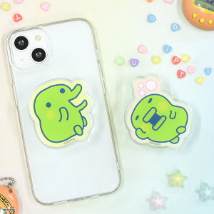 【公式】たまごっち ダイカット クリア POCOPOCO くちぱっち スマホグリップ スマホスタンド スマホ立て スマホリング スマホアクセサリ iPhone アイフォン Android アンドロイド Galaxy ギャラクシー クリア 透明 グリーン 緑 イエロー 黄色 ピンク