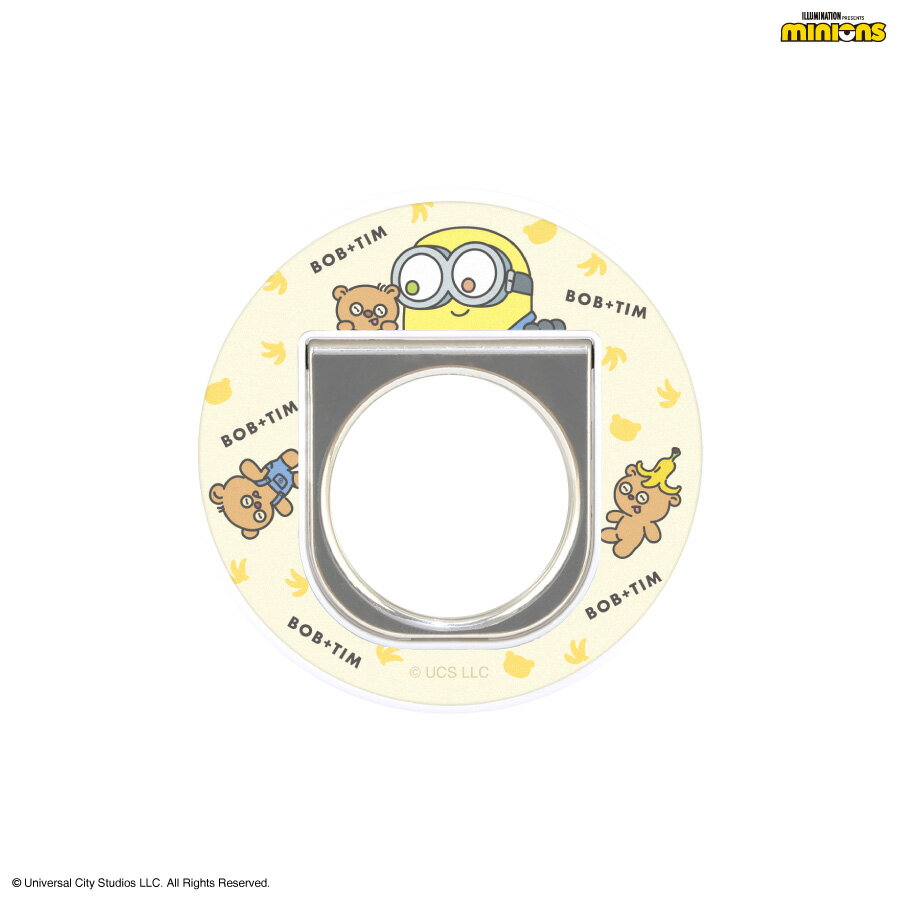 【公式】『怪盗グルー／ミニオンズ』シリーズ MagSafe 対応 マルチリング 怪盗グルー ミニオンズ MagSafe マルチリング スマホリング スマホアクセサリ ミニオン ボブ ティム バナナ イエロー MagSafe ケース 端末 簡単 着脱 落下防止 スマホスタンド マグネット グッズのサムネイル