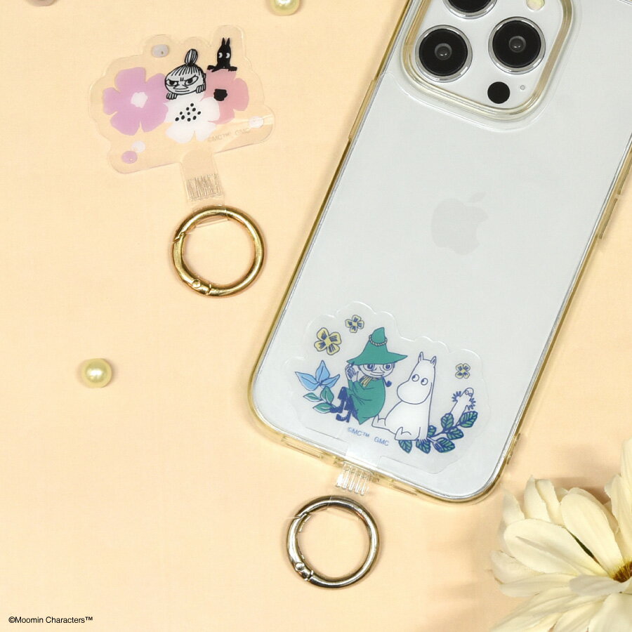【公式】ムーミン マルチリングプラス マルチリングプラス マルチリング スマホリング スマホショルダー スマホストラップ スマホアクセサリ ムーミン スナフキン リトルミイ ニョロニョロ グリーン ホワイト ピンク クリア 透明 ダイカット 落下防止 2Way キャラクターのサムネイル