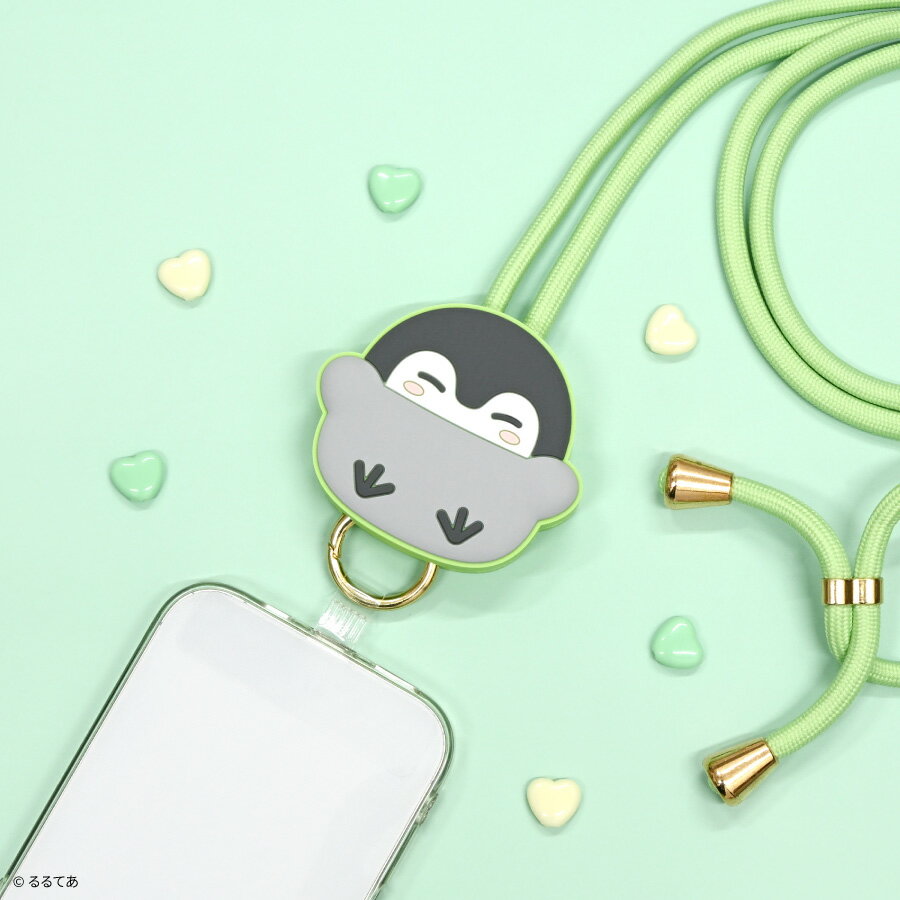 【公式】2026年2月下旬発売予定　コウペンちゃん マルチリングプラス マスコットストラップ スマホ ストラップ スマホショルダー iPhone ショルダーストラップ ネックストラップ スマホリング 落下防止 保持 スマホ グリップ マスコット ペンギン グリーン かわいい 可愛い