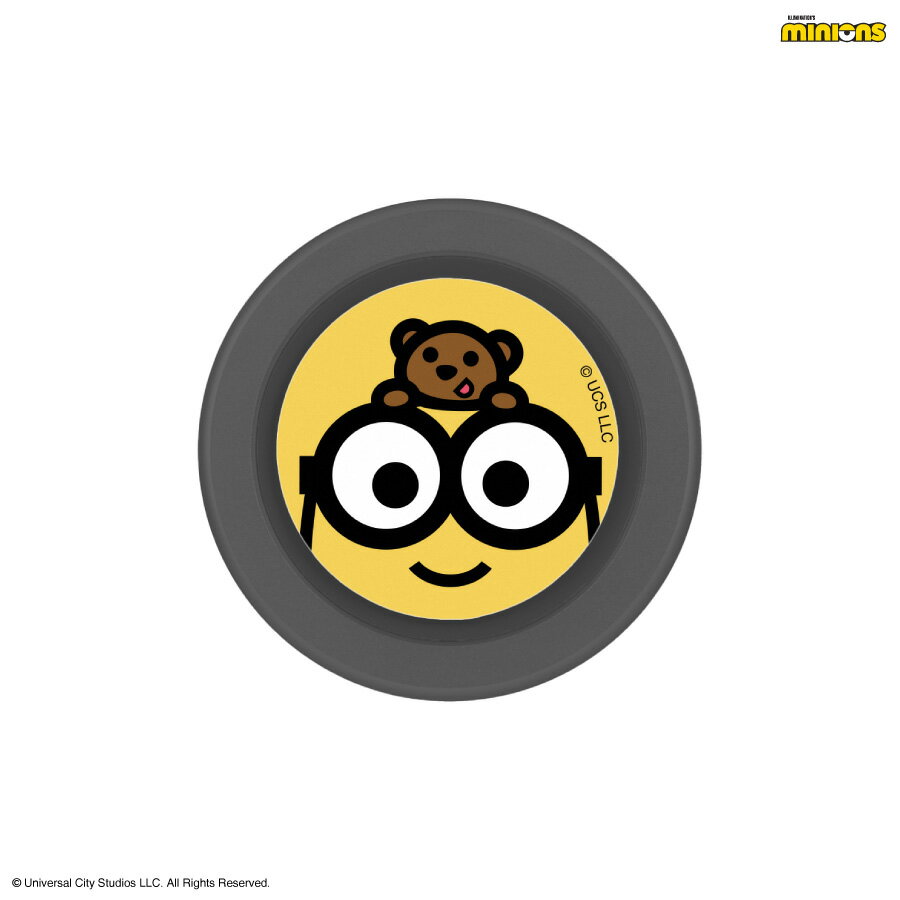 【公式】『怪盗グルー／ミニオンズ』シリーズ CHIP-POP ボブ ティム チップポップ スマホアクセサリ ブラック 黒 イエロー MagSafe マグセーフ マグネット シート ステッカー スマホスタンド 薄型 コンパクト iPhone アイフォン Android アンドロイド Galaxy ギャラクシーのサムネイル