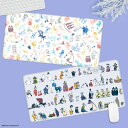 【公式】ムーミン MOOMIN ALL STARS デスクマット テーブルマット 滑り止め 卓上 大型 グレー ホワイト 在宅勤務 在宅ワーク マウス パソコン PC用品 スノークのおじょうさん ミムラねえさん ニョロニョロ スティンキー ニンニ フィリフヨンカ うみうま ミーサ プレゼント