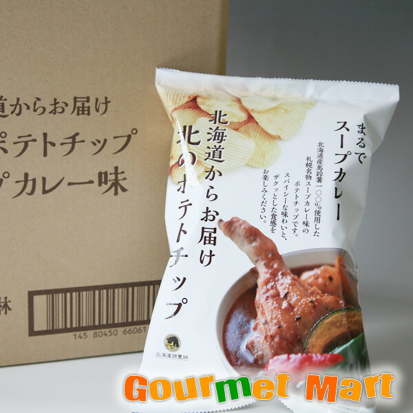【送料無料】北海道限定 北のポテトチップ スープカレー味100g 12袋セット