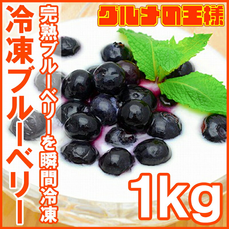 冷凍ブルーベリー 1kg 500g×2パック 無添加 爽やかな酸味のブルーベリーをたっぷりと！【冷凍ブルーベリー 完熟ブルーベリー ヨナナス スムージー 冷凍フルーツ 冷凍果実 冷凍デザート 業務用冷凍食品 レシピ】r