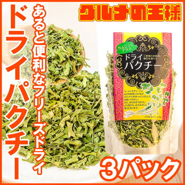 【メール便送料無料】ドライパクチー 25g×3パック パクチーを細かく刻み乾燥させました。追いパクチーで様々な料理に！【パクチー コリアンダー 香菜 フリーズドライ タイハーブ 粉末 ふりかけ タイ料理レシピ トムヤムクン フォー ドレッシング 常温商品】【smtb-T】